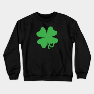 St Patricks Day Shirt Women Irish Green Clover Heart Crewneck Sweatshirt